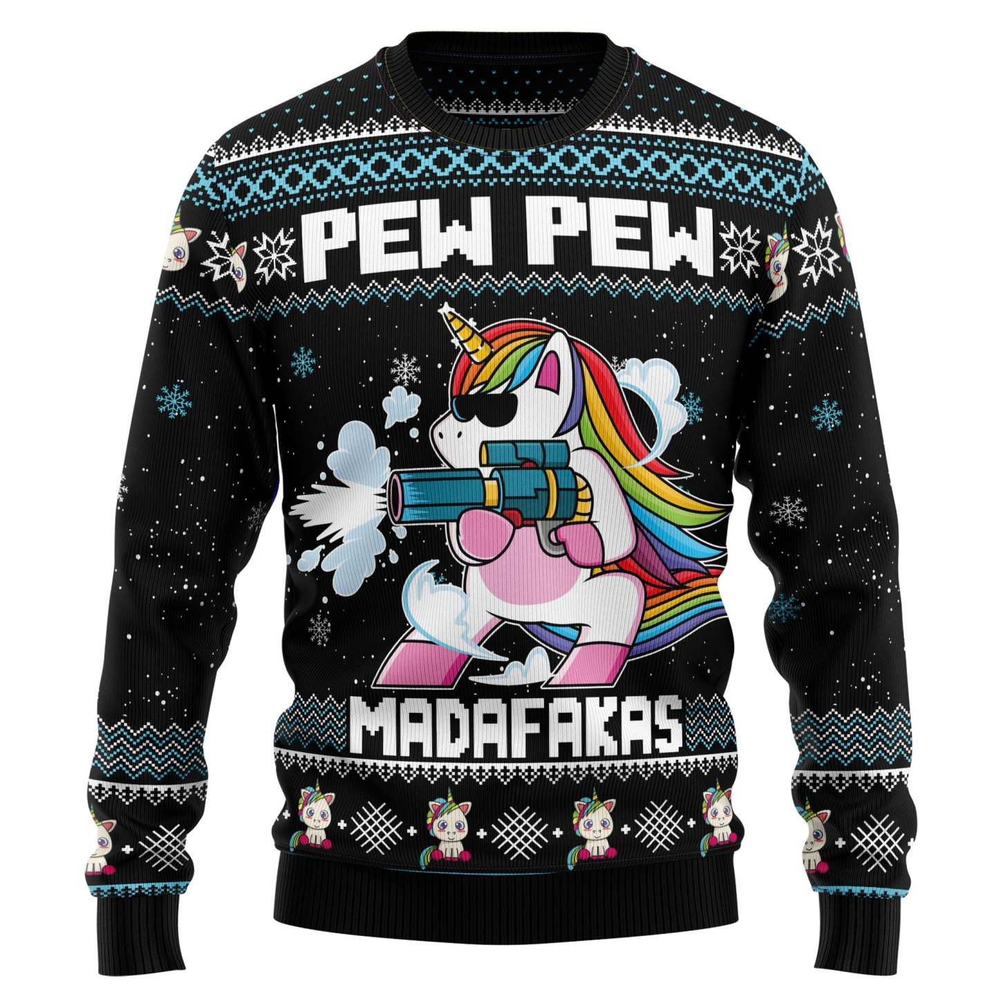 Unicorn Pew Pew – Ugly Christmas Sweatshirt
