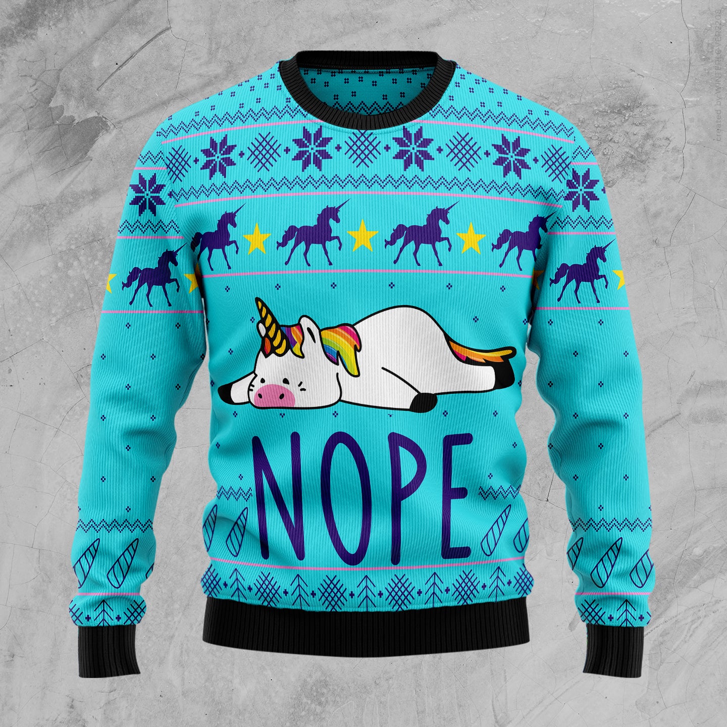 Unicorn Nope – Ugly Christmas Sweatshirt