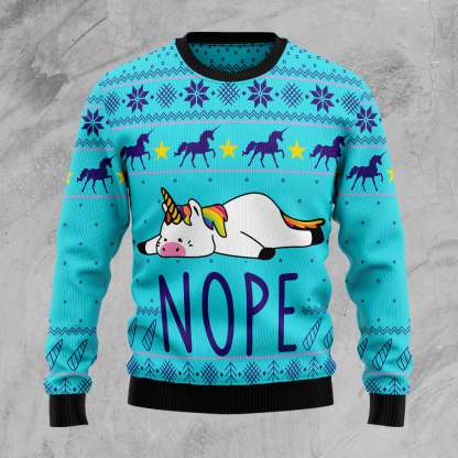 Unicorn Nope – Ugly Christmas Sweatshirt