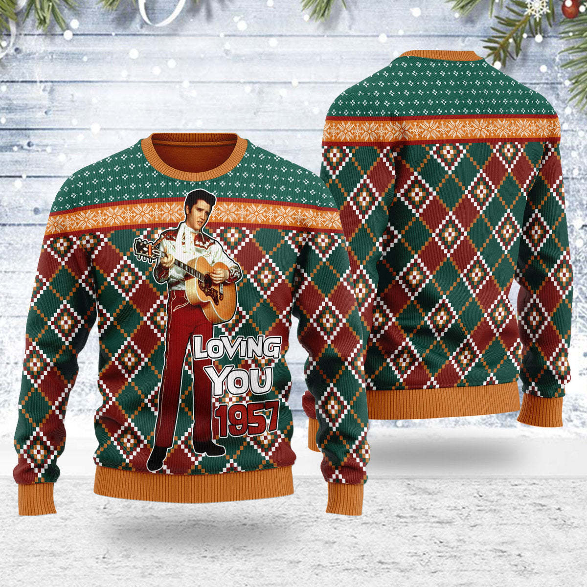 Elvis Presley 'Loving You' 1957 Christmas Ugly Sweatshirt