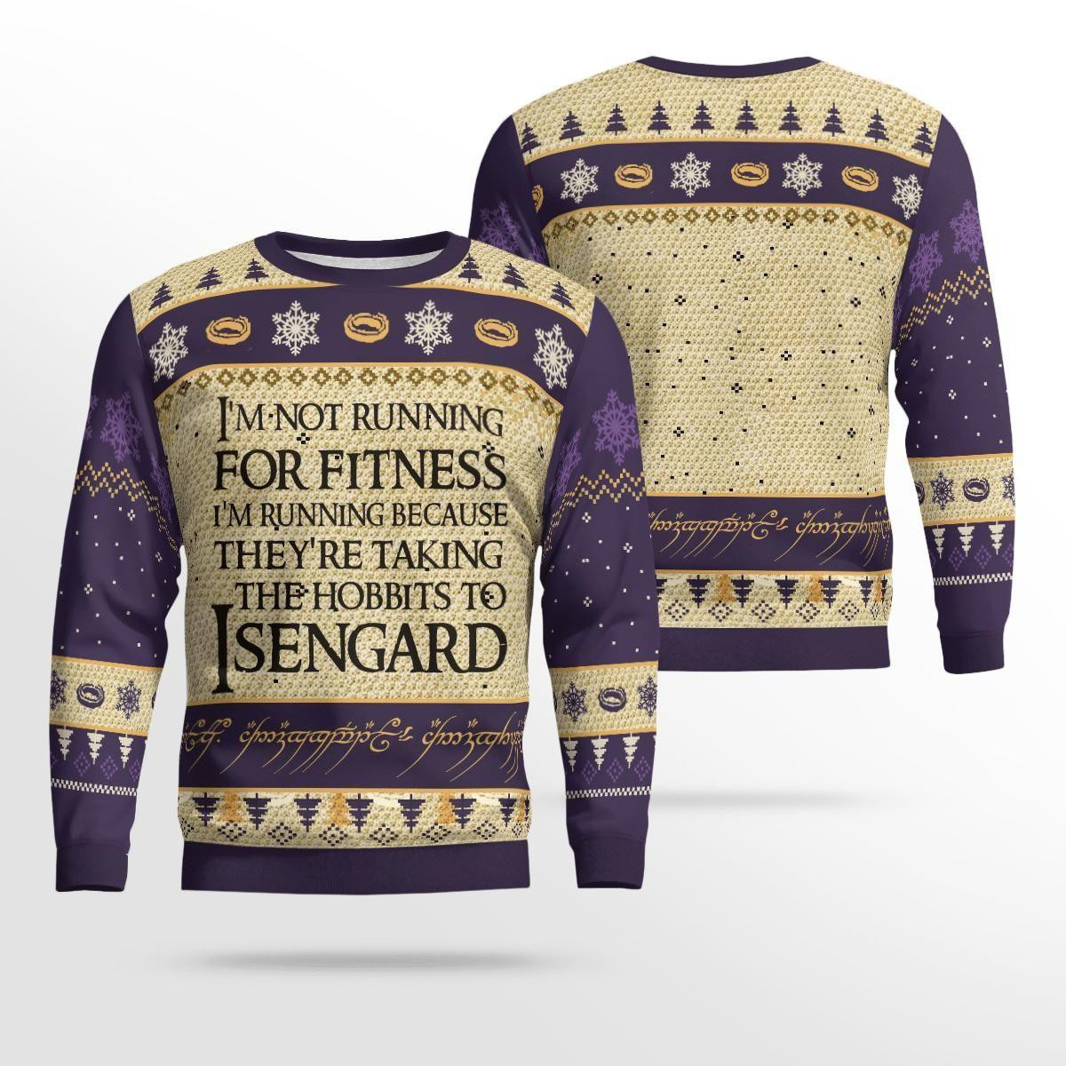 Fantasy Funny Movie I’m Not Running For Fitness Ugly Sweatshirt