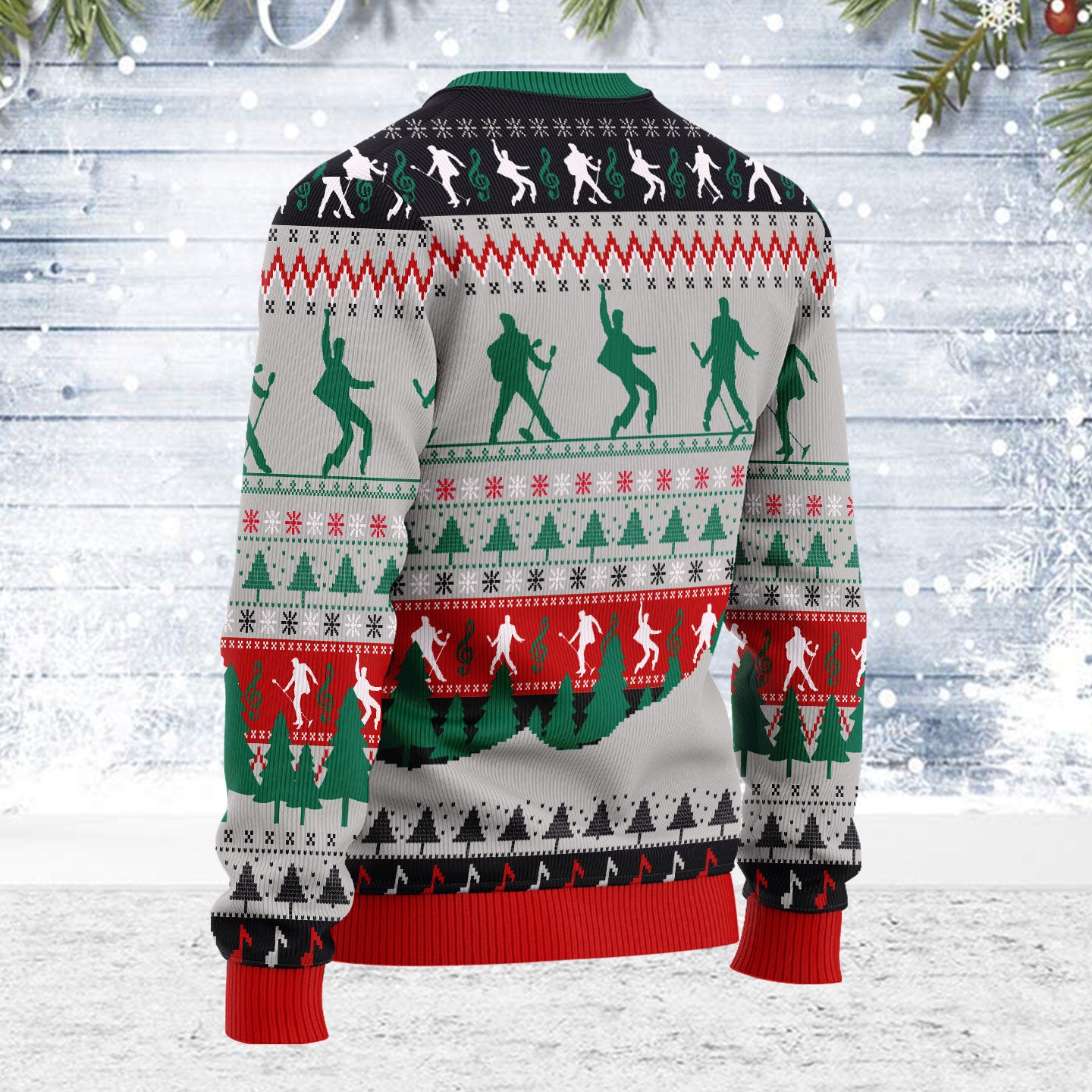 Elviss Presleyy With Santa Christmas Ugly Sweatshirt