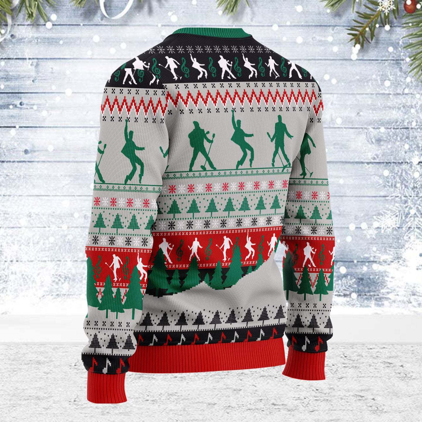 Elviss Presleyy With Santa Christmas Ugly Sweatshirt