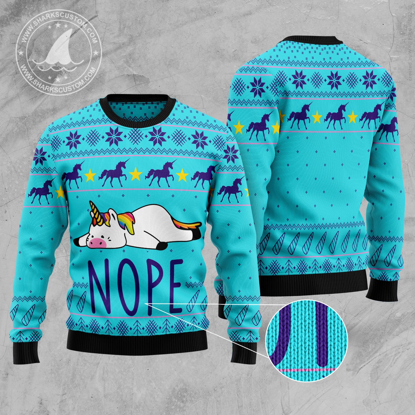 Unicorn Nope – Ugly Christmas Sweatshirt
