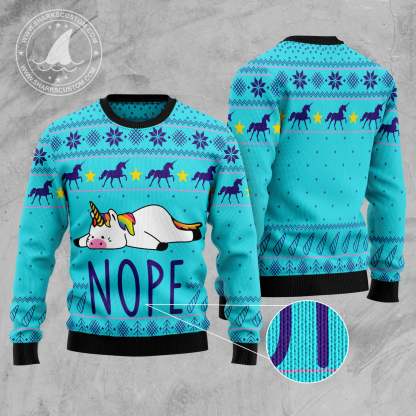 Unicorn Nope – Ugly Christmas Sweatshirt