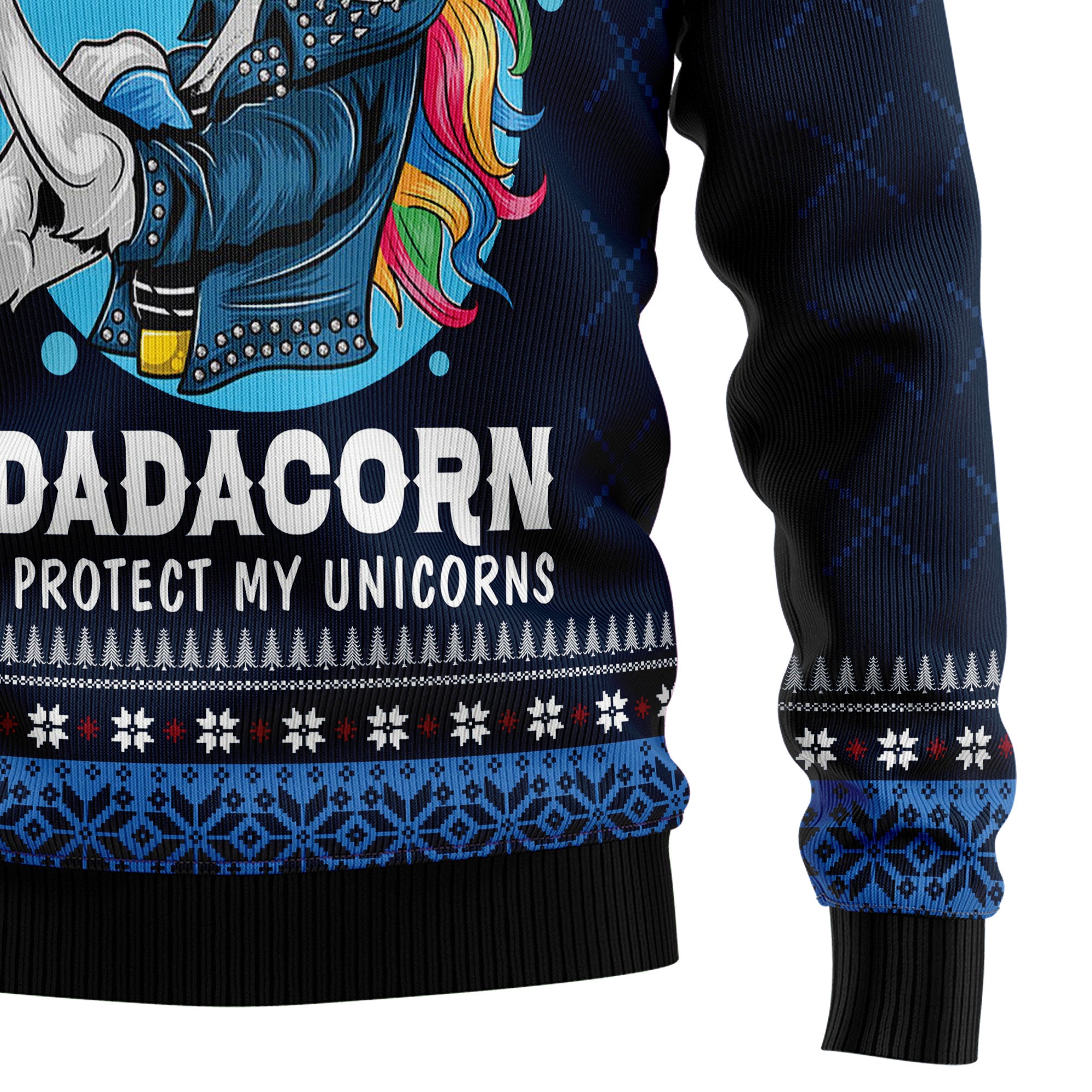Dadacorn Protector Of My Unicorns – Ugly Christmas Sweatshirt