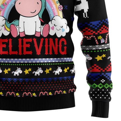 Unicorn Believing Christmas – Ugly Christmas Sweatshirt