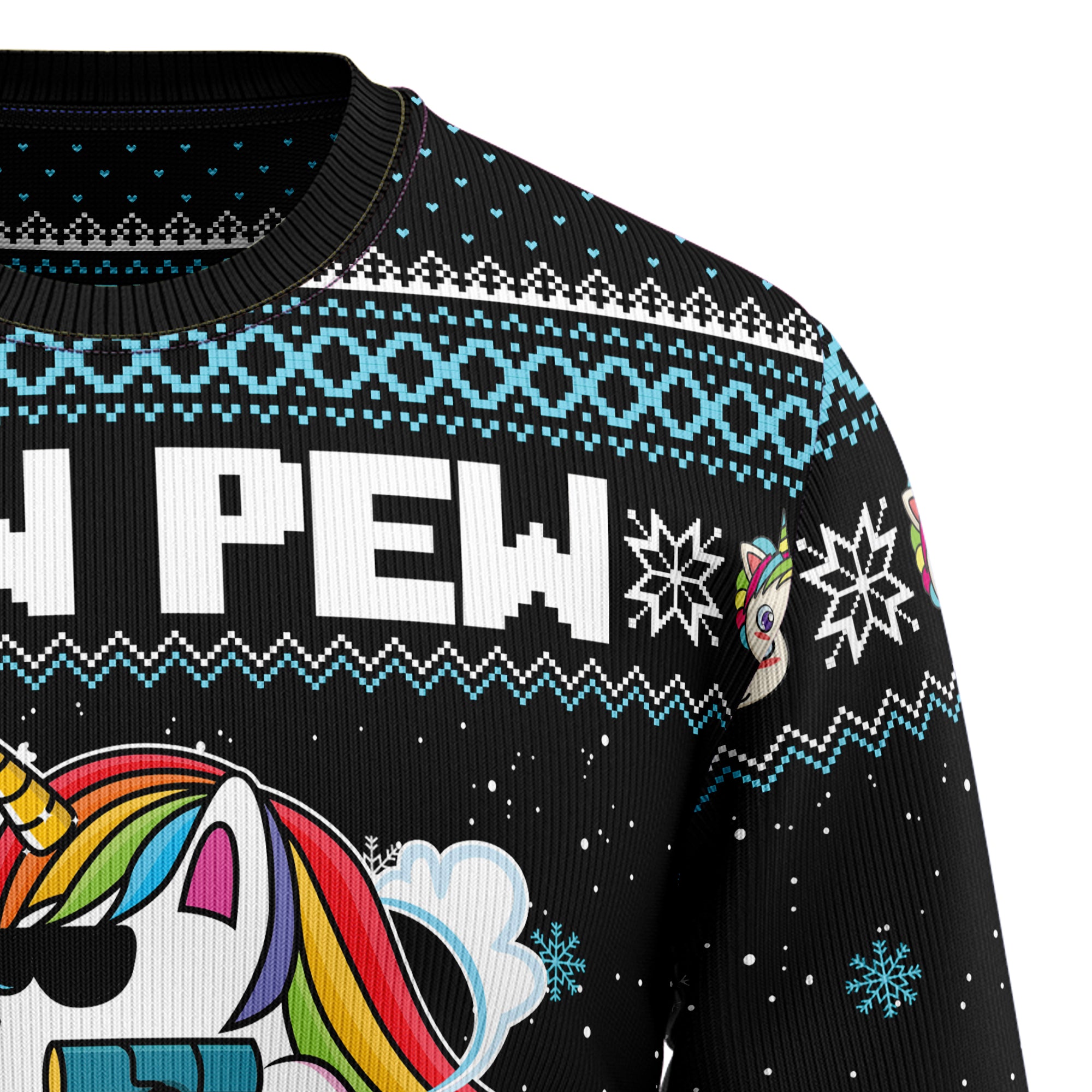 Unicorn Pew Pew – Ugly Christmas Sweatshirt