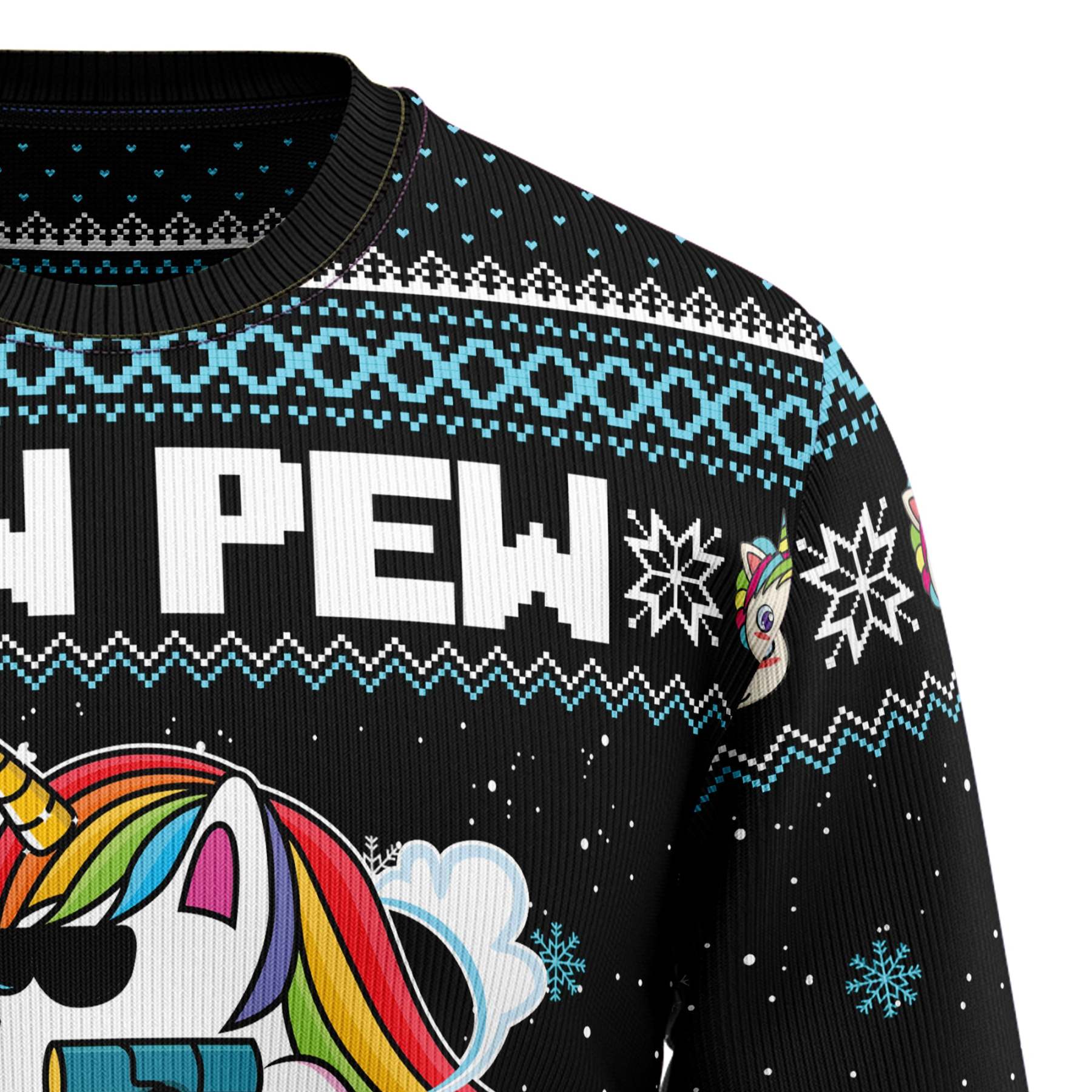 Unicorn Pew Pew – Ugly Christmas Sweatshirt
