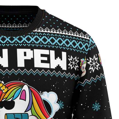 Unicorn Pew Pew – Ugly Christmas Sweatshirt