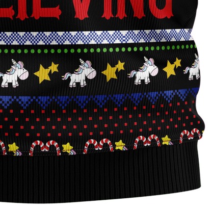 Unicorn Believing Christmas – Ugly Christmas Sweatshirt