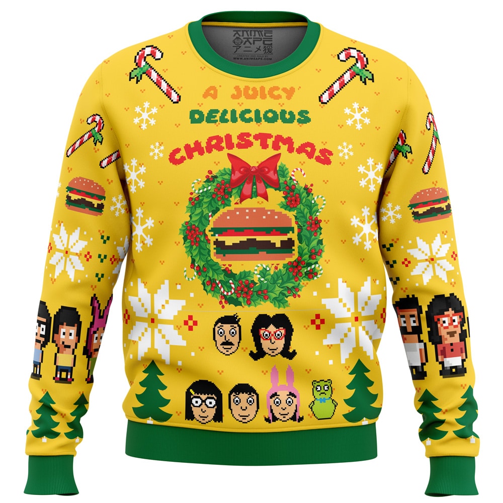 A Juicy Delicious Christmas Bob s Burgers Ugly Christmas Sweater