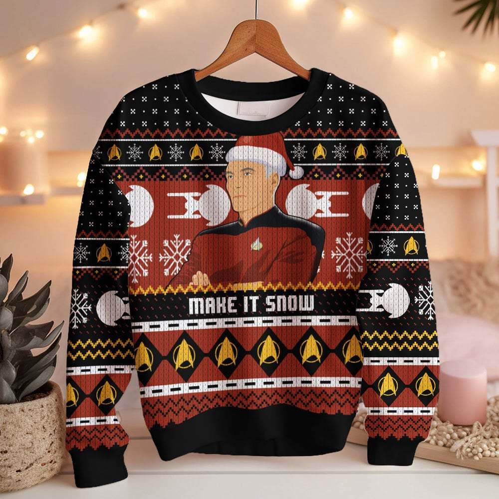 Captain Picard  Give me some Snow  Christmas Ugly Sweater
