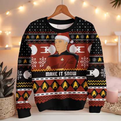 Captain Picard  Give me some Snow  Christmas Ugly Sweater