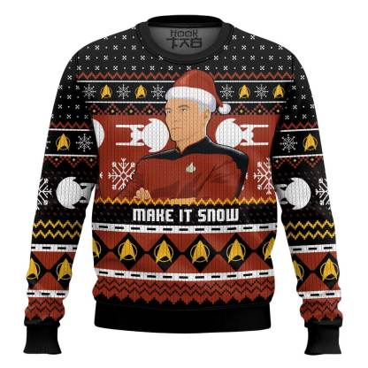 Captain Picard  Give me some Snow  Christmas Ugly Sweater