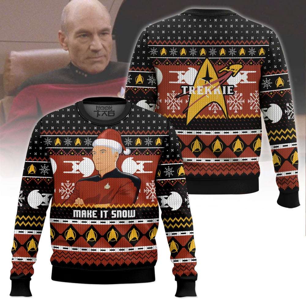 Captain Picard  Give me some Snow  Christmas Ugly Sweater
