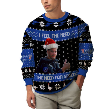 Goose Top Gun,  I feel the need the need for speed  Christmas Ugly Sweater