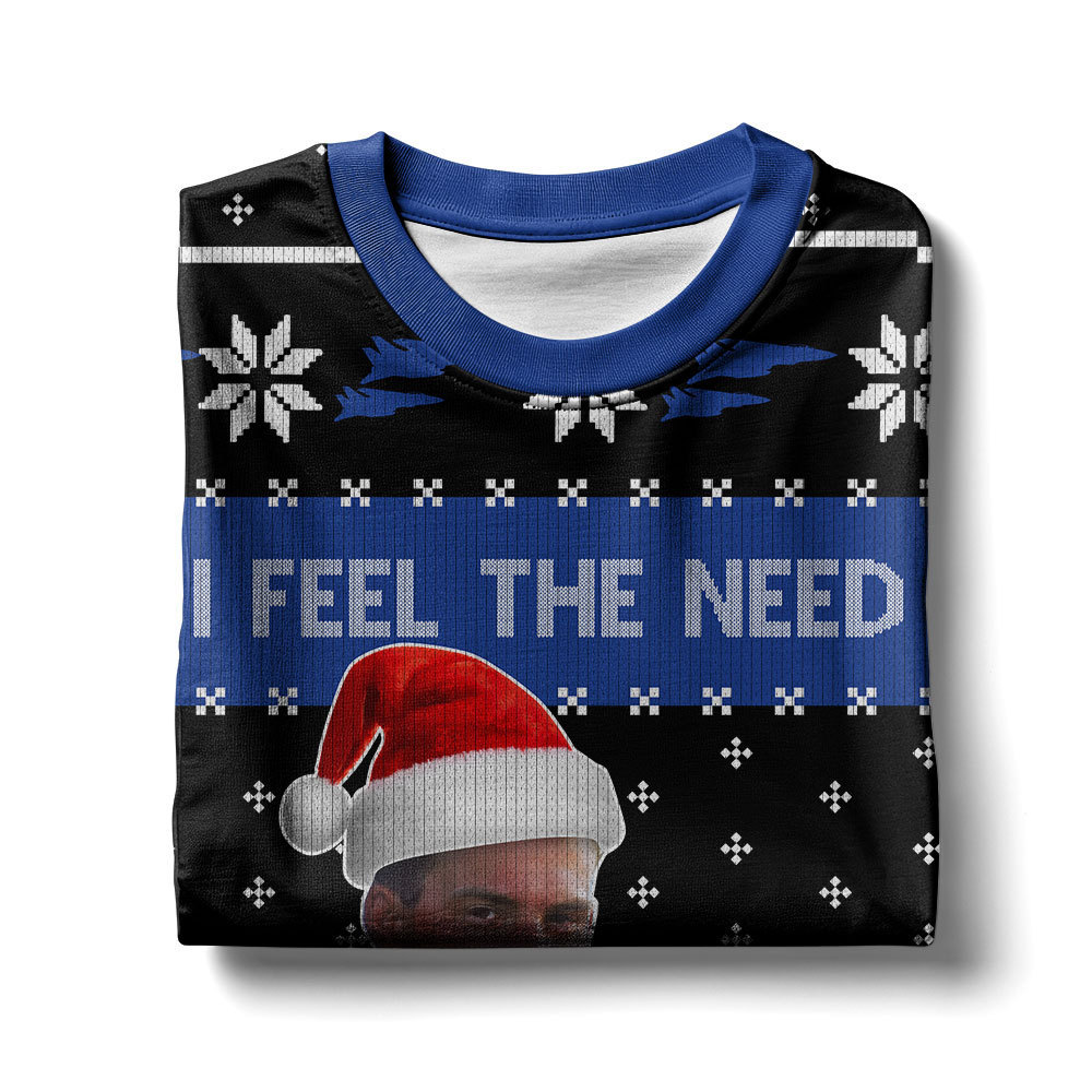 Goose Top Gun, I feel the need the need for speed Christmas Ugly Sweater