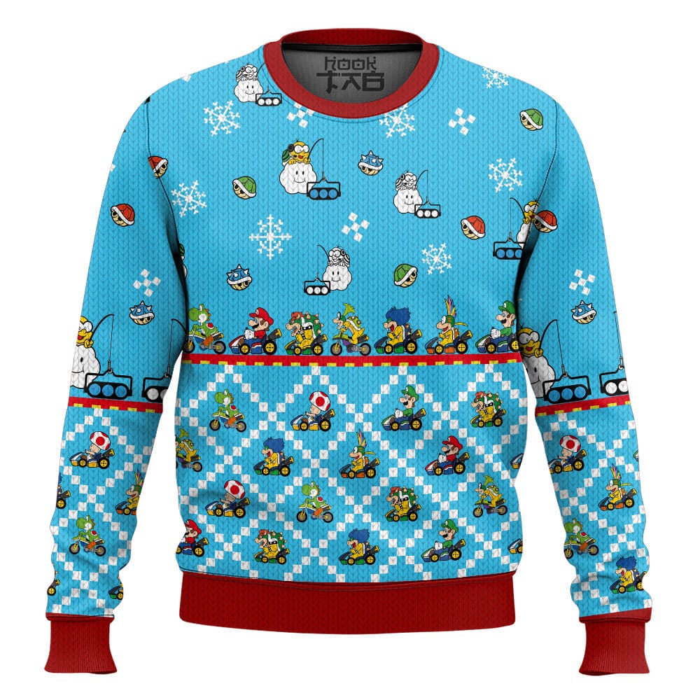 Mario Kart  Let s Race  Christmas Ugly Sweater
