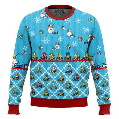 Mario Kart  Let s Race  Christmas Ugly Sweater