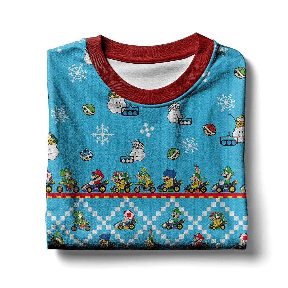 Mario Kart Let s Race Christmas Ugly Sweater