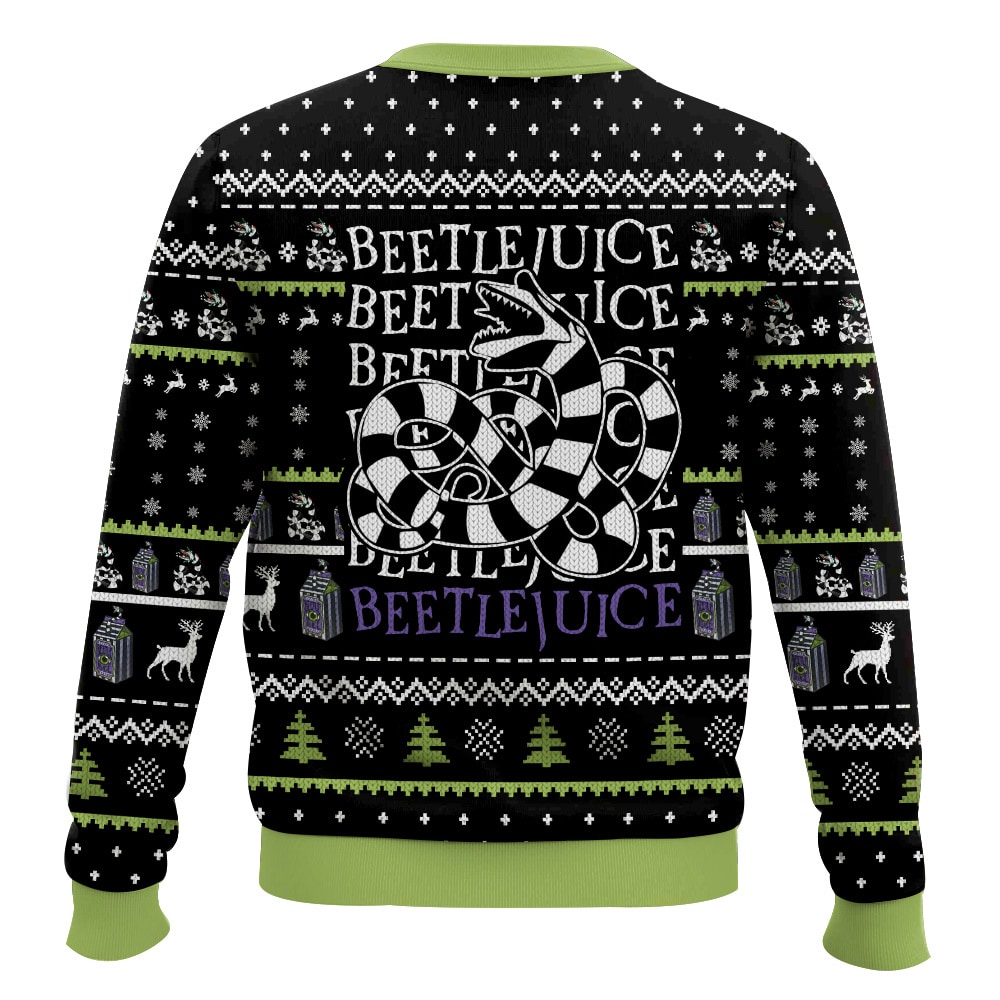 Beetlejuice  It Snow Time  Christmas Ugly Sweater
