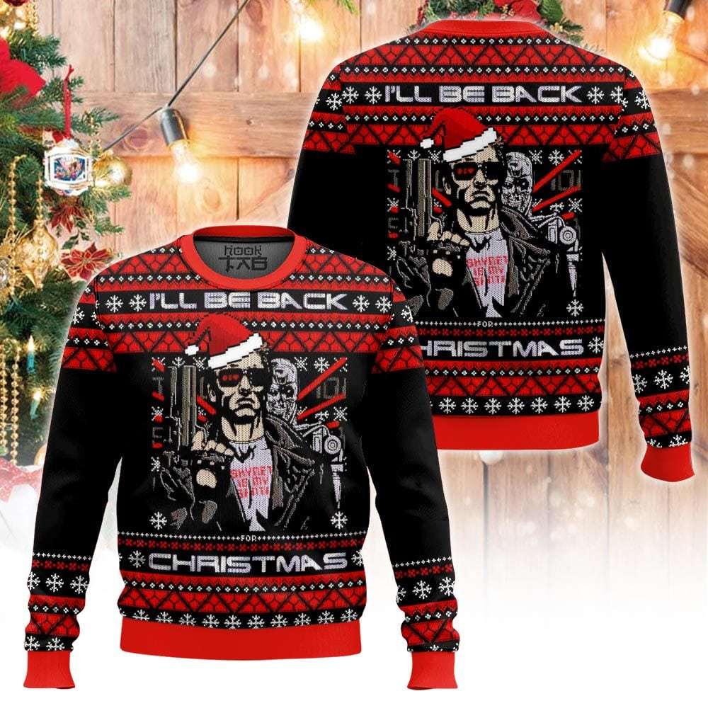 Terminator I ll Be Back , A Very Cyber Christmas Ugly Sweater