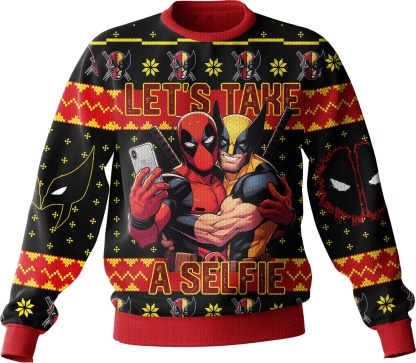 Deadpool and Wolverine Let s Take A Selfie Ugly Sweater