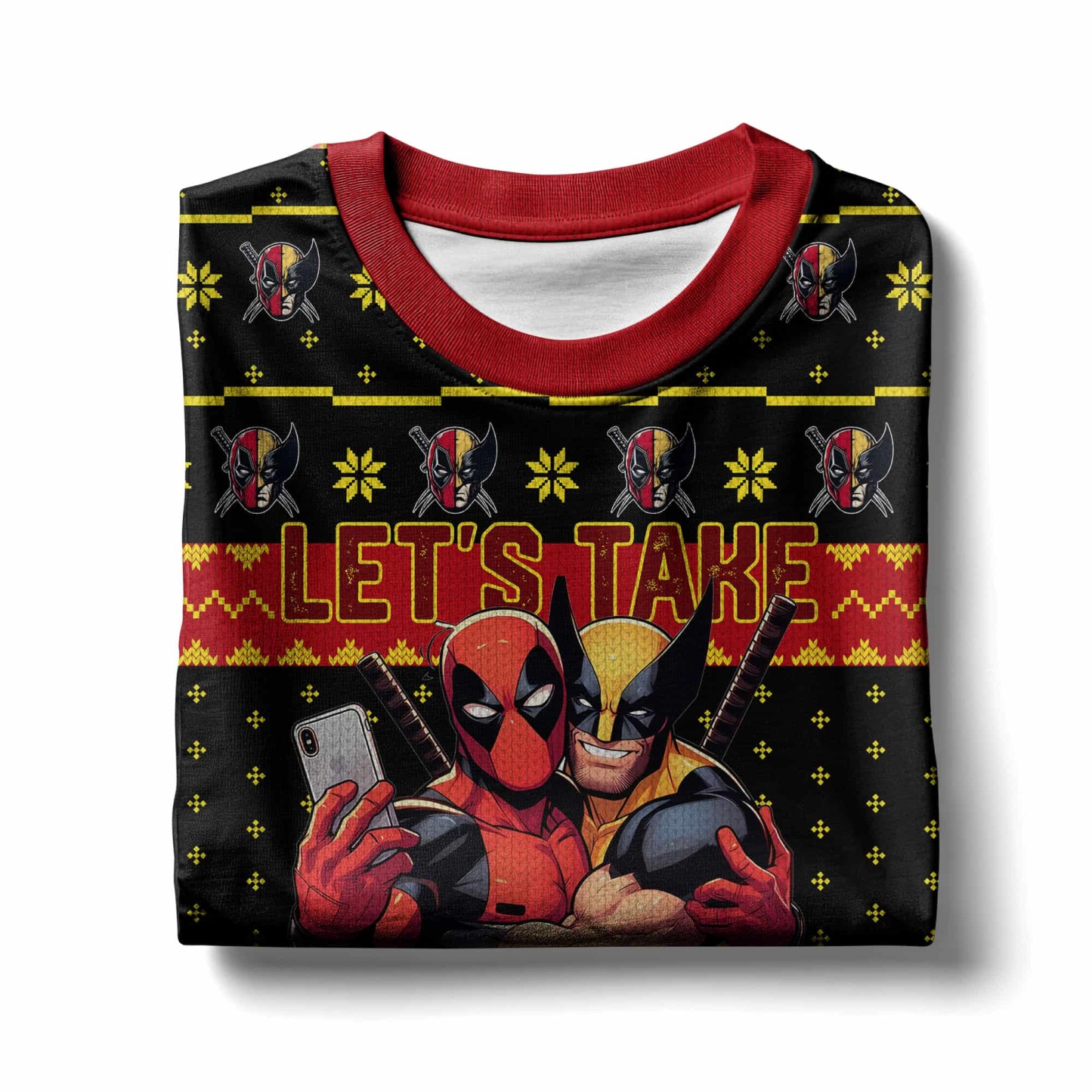 Deadpool and Wolverine Let s Take A Selfie Ugly Sweater