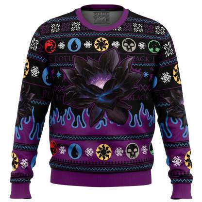Black Lotus Magic the Gathering Ugly Christmas Sweater