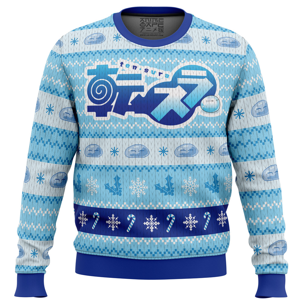 Blue Christmas That time I got reincarnated as a slime Christmas Ugly Sweater