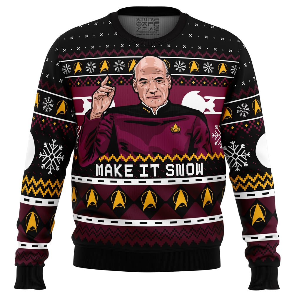 Captain Picard ST Ugly Christmas Sweater