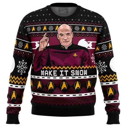Captain Picard ST Ugly Christmas Sweater
