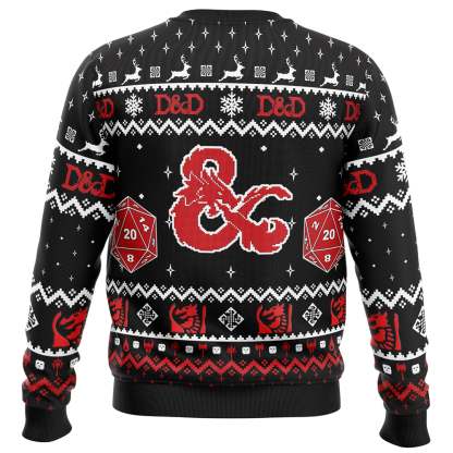 D D Dungeons and Dragons Ugly Christmas Sweater