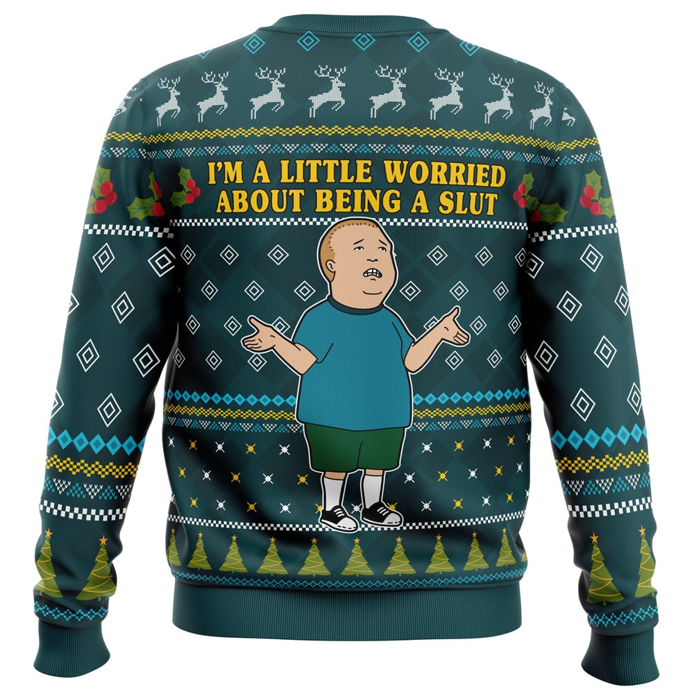 I m a Little Worried King Of The Hill Ugly Christmas Sweater