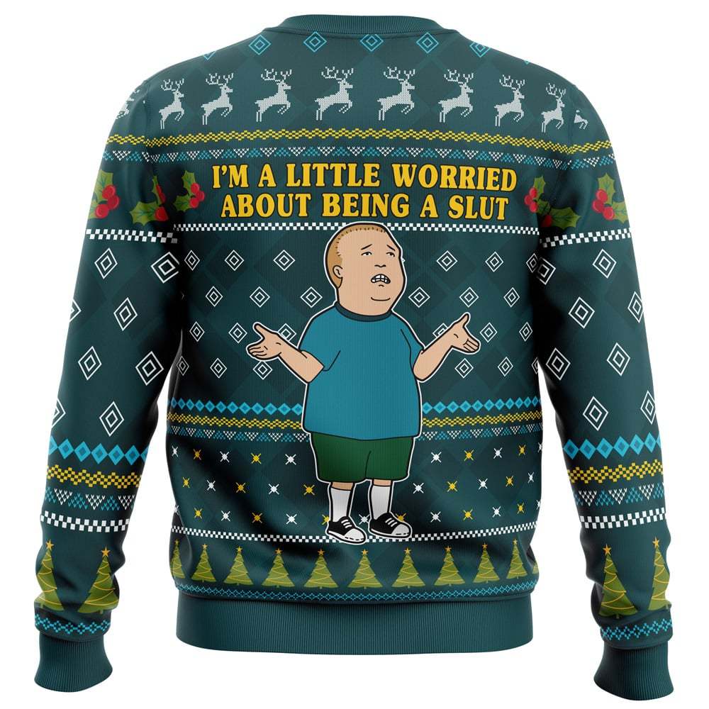 I m a Little Worried King Of The Hill Ugly Christmas Sweater