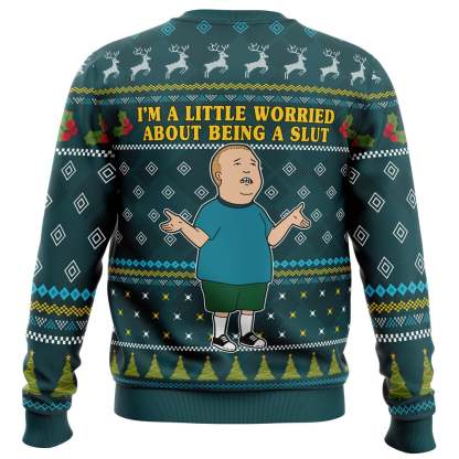 I m a Little Worried King Of The Hill Ugly Christmas Sweater