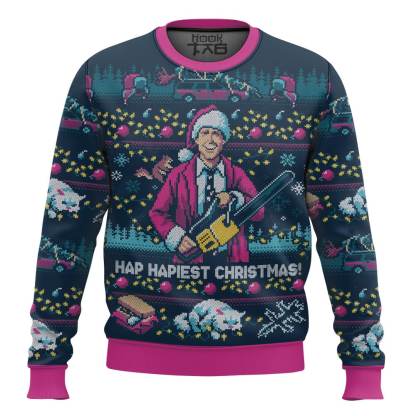 Hap Hapiest Christmas   National Lampoon s Christmas Vacation Ugly Sweater