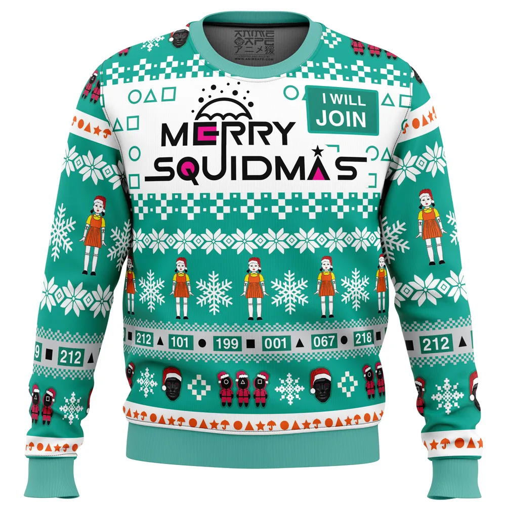 Merry Squidmas Squid Game Christmas Ugly Sweater