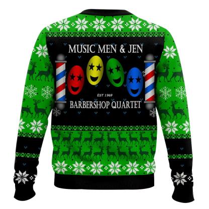 Music Men   Jen Est 1969 Barbershop Quartet Christmas Ugly Sweater