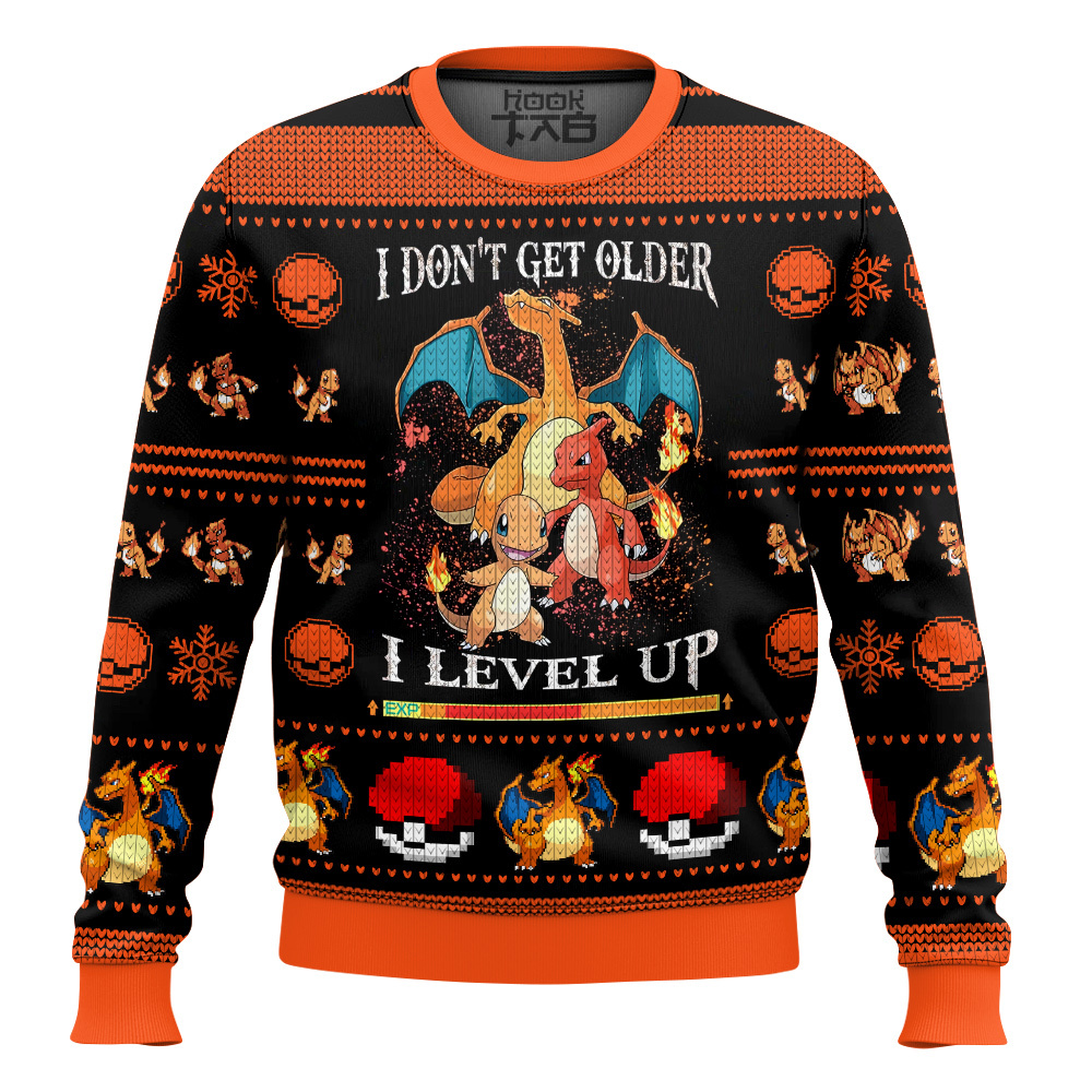 I dont get older I level up Charizard Ugly Sweater