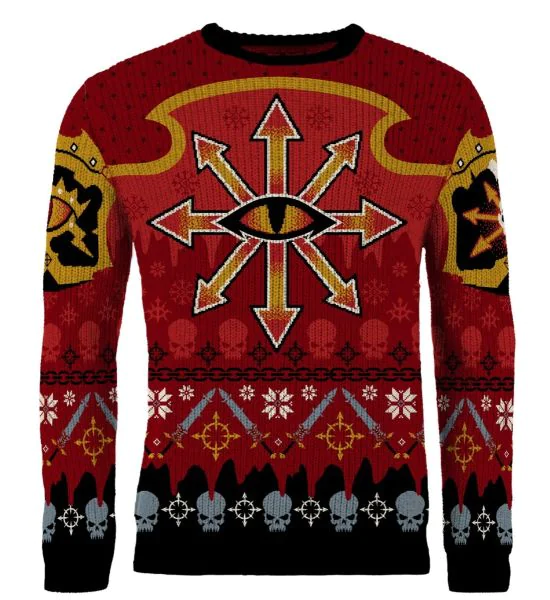 Chaos Reigns Khorne Ugly Christmas Sweater