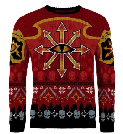 Chaos Reigns Khorne Ugly Christmas Sweater