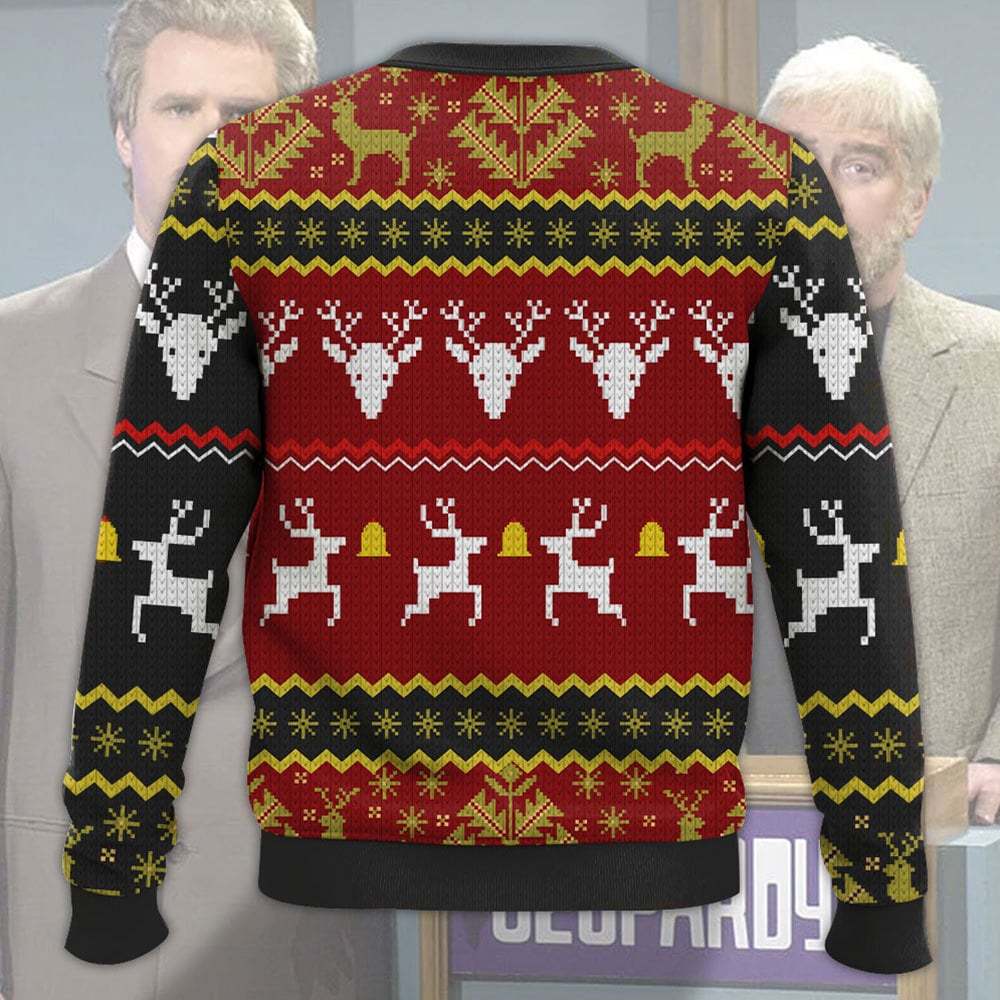 Saturday Night Live Sean Connery Suck It Trebek Ugly Christmas Sweater