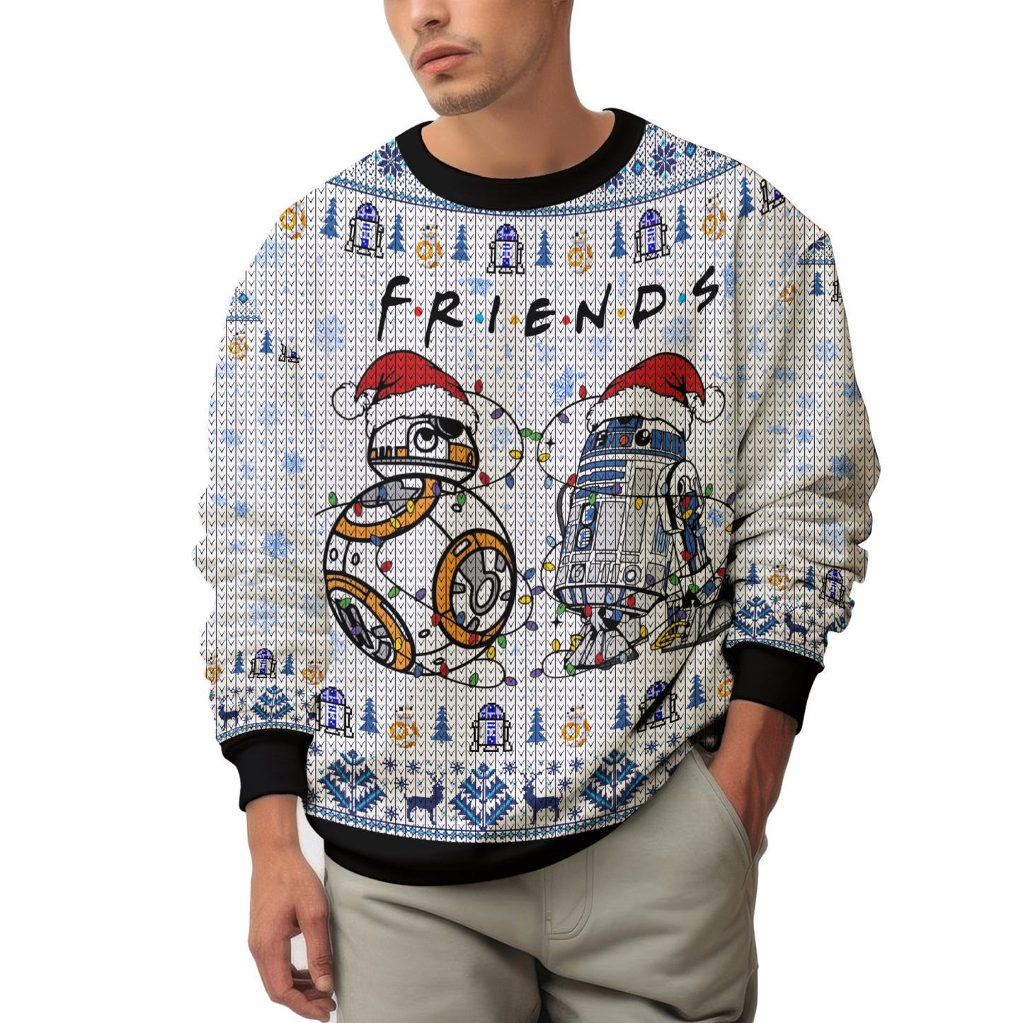 Star Wars R2-D2 BB-8 Friends Ugly Sweater