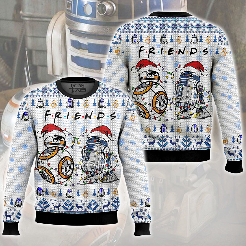 Star Wars R2-D2 BB-8 Friends Ugly Sweater