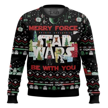 Star Wars Merry Force Be With You Ugly Sweater
