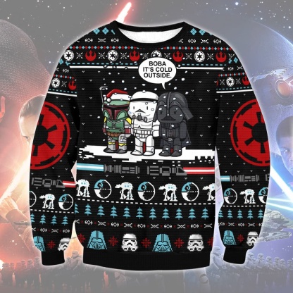Star Wars Boba It s Cold Outside Ugly Christmas Sweater