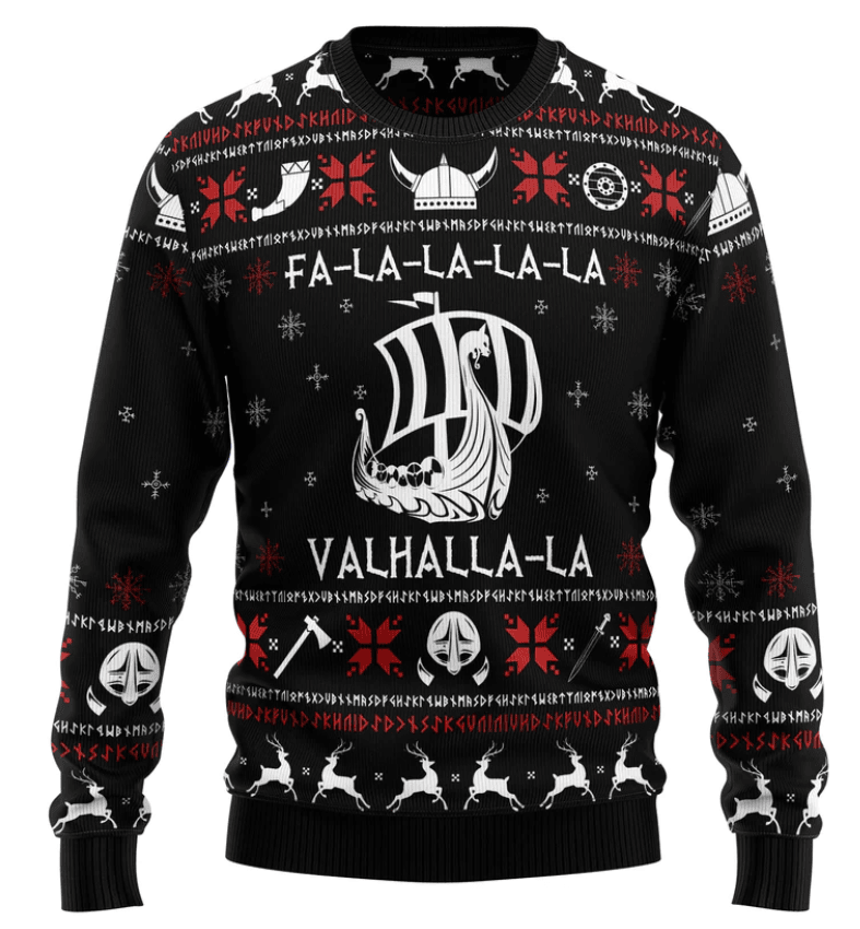 Valhalla Viking Ugly Christmas Sweater