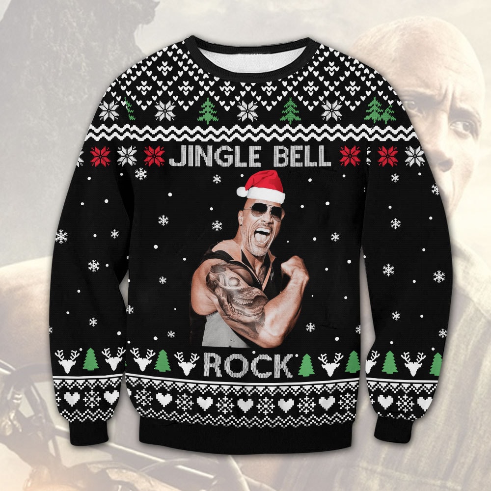 The Rock Jingle Bell Christmas Wool Sweater �?LIMITED EDITION